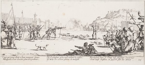 Les Grandes Misиres depict the destruction unleashed on civilians during the Thirty Years' War; The Firing Squad
