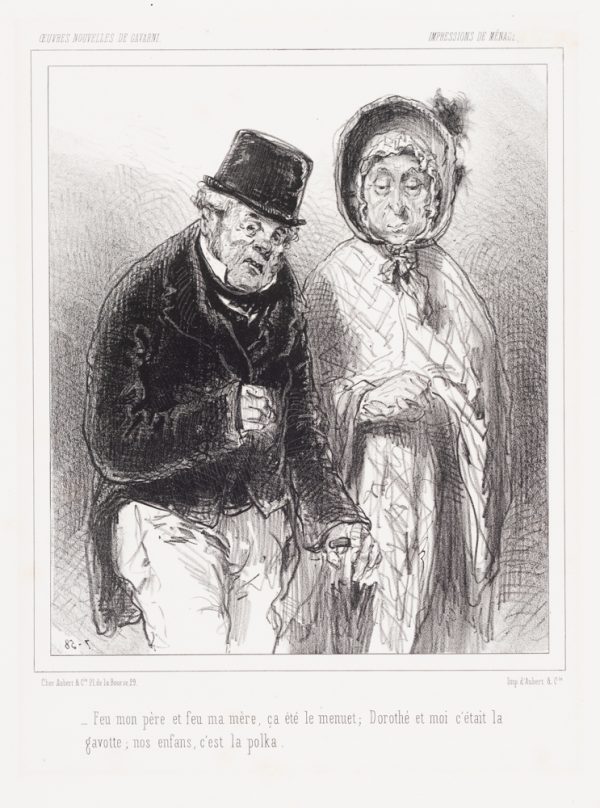 An elderly couple stand next to each other facing the viewer.