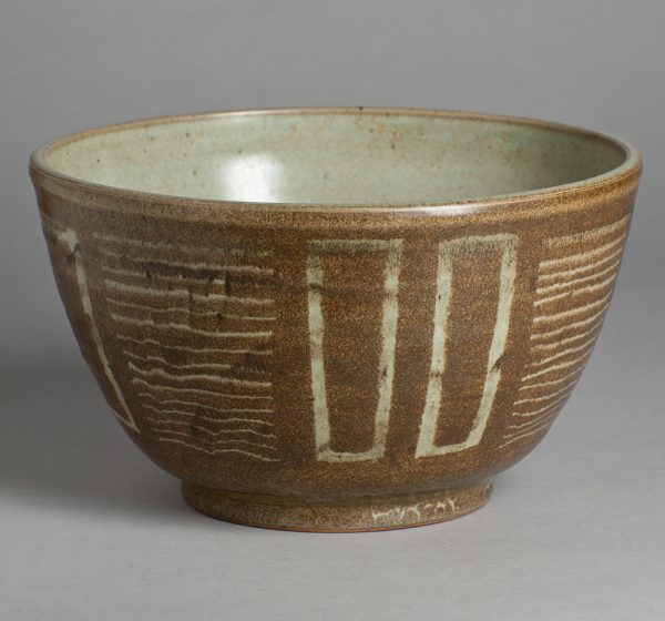 Large bowl, wax resist design