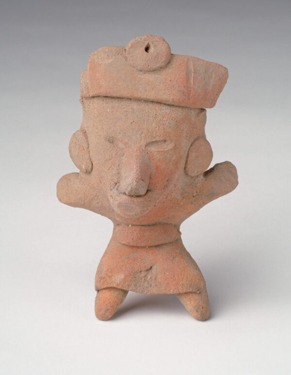 Tripod figure with over-sized head.