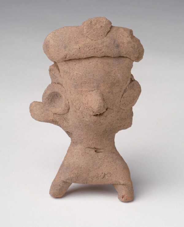 Tripod figure with over-sized head.