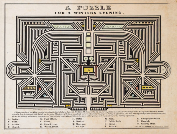 A diagram of a maze