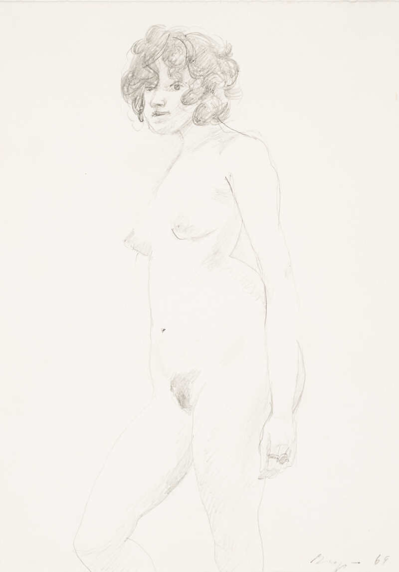 Standing female nude.