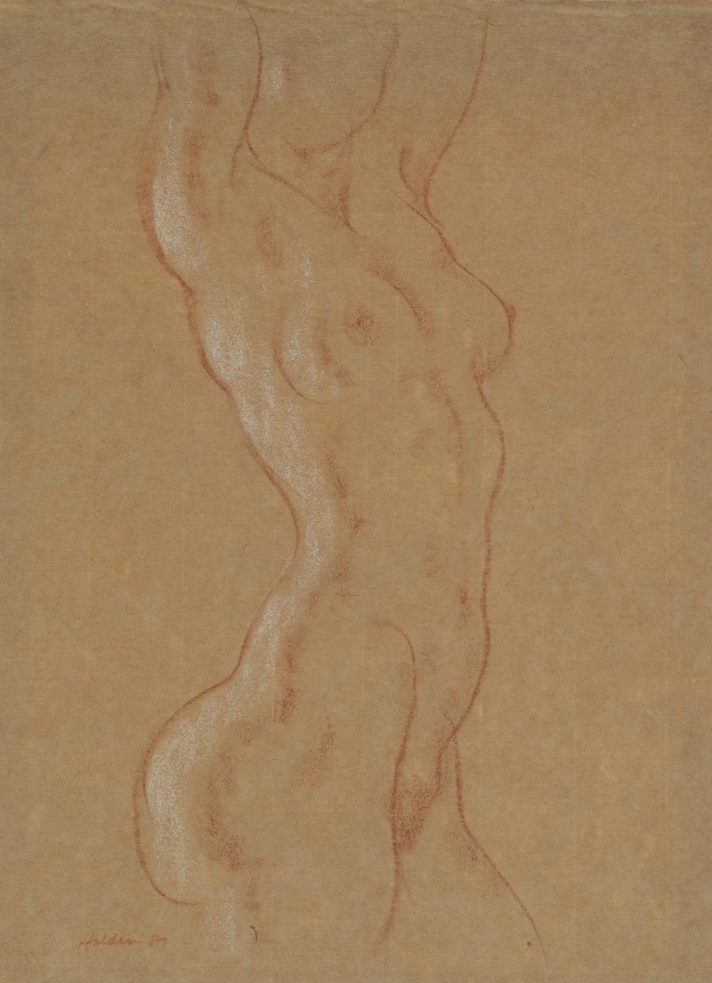 Torso of a nude female.