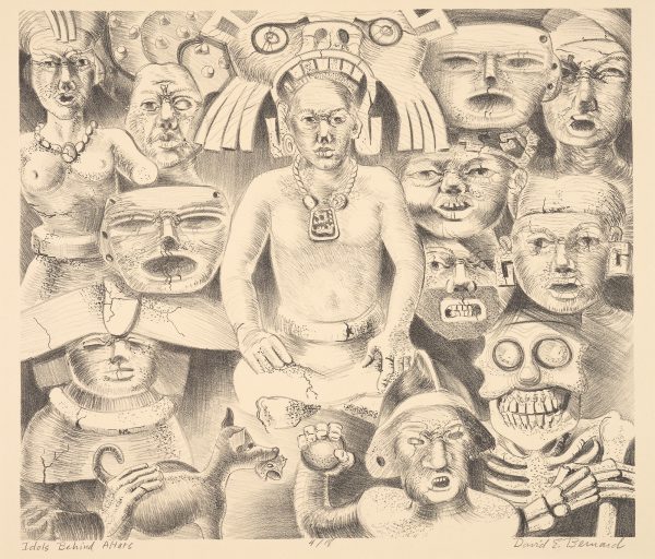 A montage of Pre-Columbian idols.