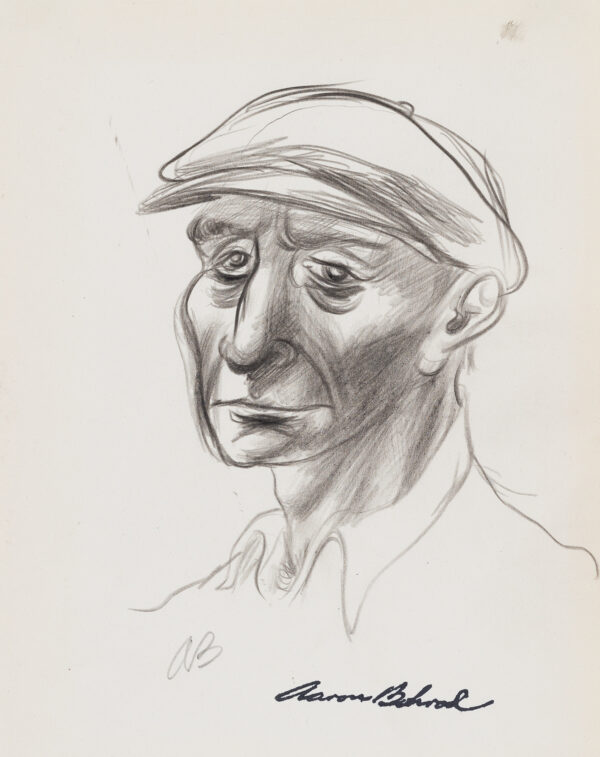 A portrait of a man, head & neck, 3/4 view, wearing a cap.