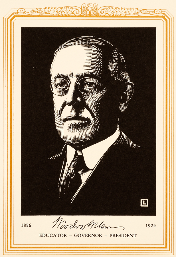 A portrait of Woodrow Wilson