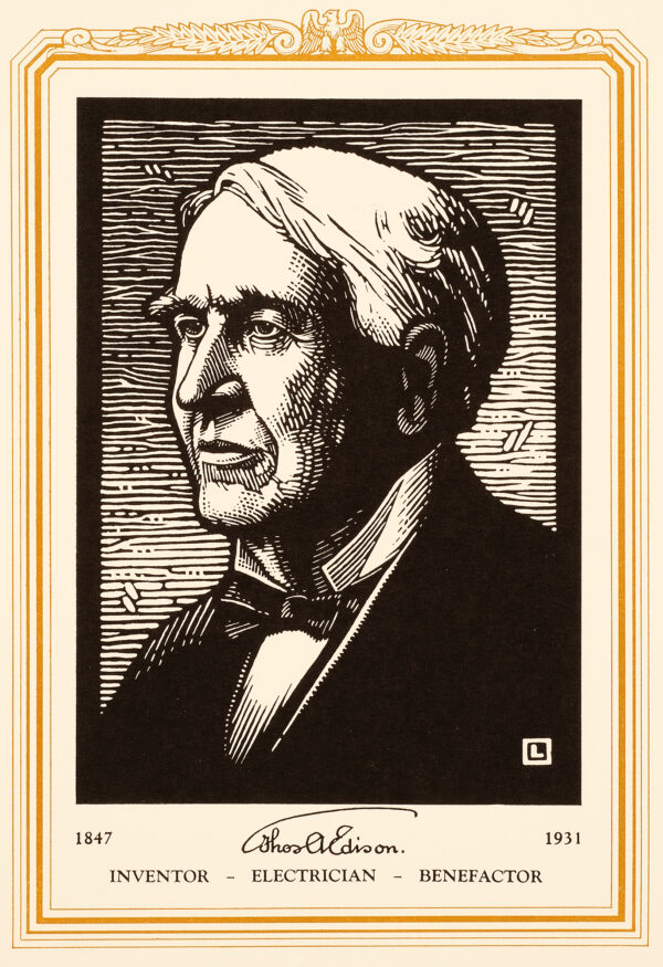A portrait of Thomas Edison