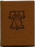 Hard-bound in brown with image of bell on cover. A collection of quotes from famous Americans on the Bi-Centennial.