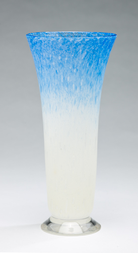 Shape #6884. Cluthra vase in white gradient to blue at top