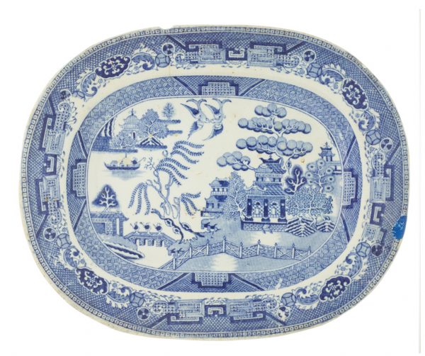 Platter in the Blue Willow pattern