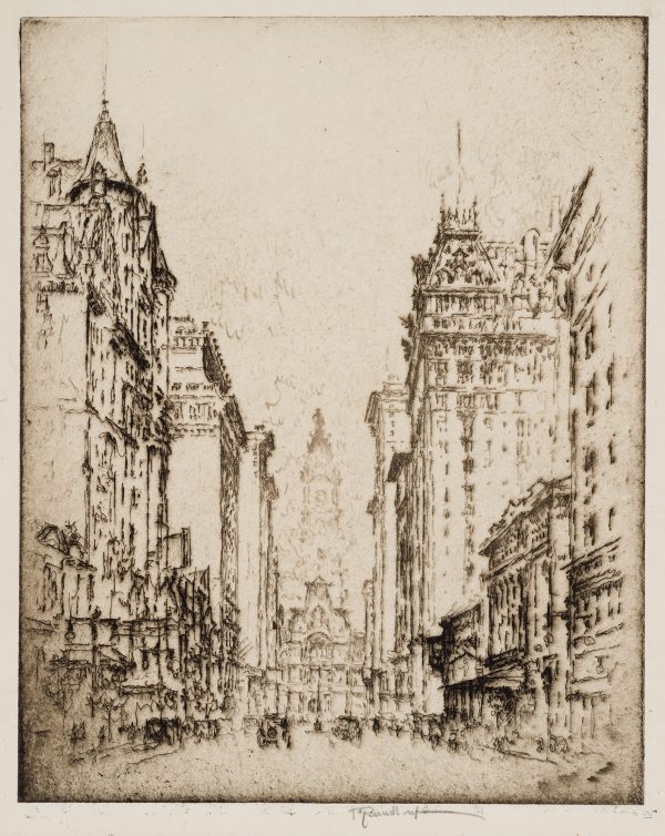 A view of Broad Street in Philadelphia. See book 