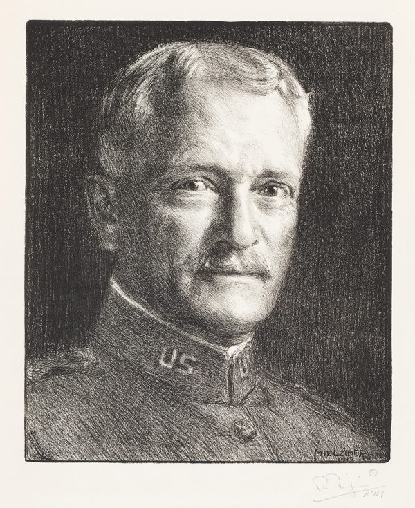 WWI, Portrait of General Pershing in uniform.
