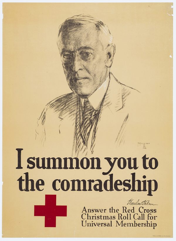 WWI, A bust-length portrait of Woodrow Wilson