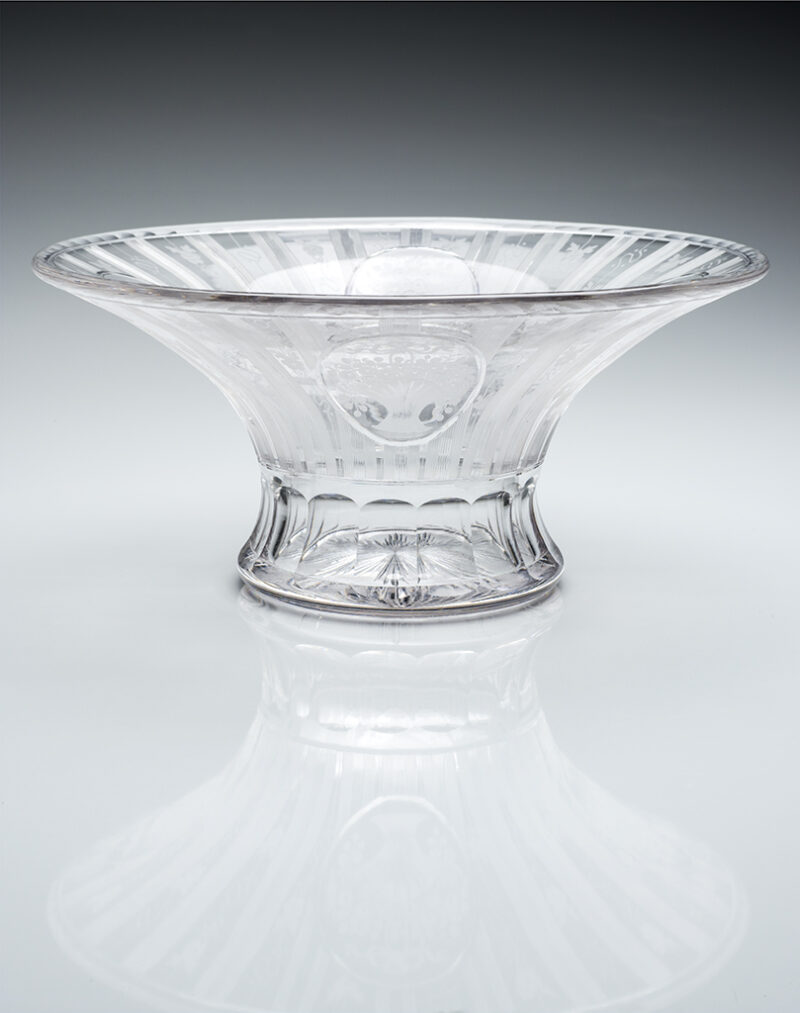 clear, engraved in the Millicent pattern