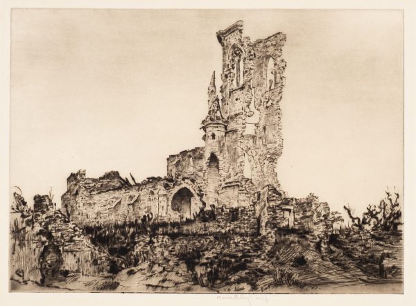 WWI. The bombed out remnants of the Flirey Church
