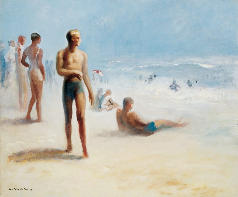 A beach scene painted at Amagasett, Long Island.