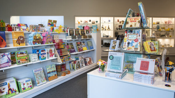 Interior view of the Museum Store with toys, games and puzzles
