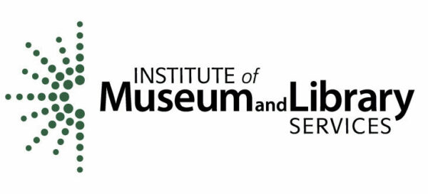 Logo of hte Institute of Museum and Library Services. A multicolored starburst on the left of the type spelling out the name.