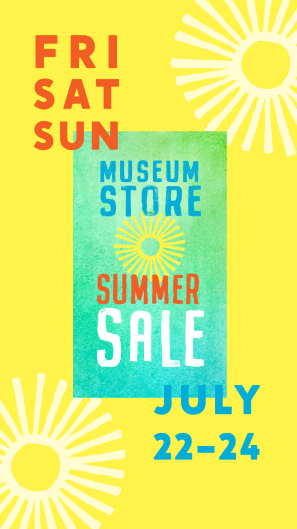 Yellow graphic of Museum Store Summer Sale