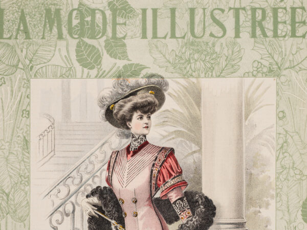 Portion of a fashion magazine cover with the title 