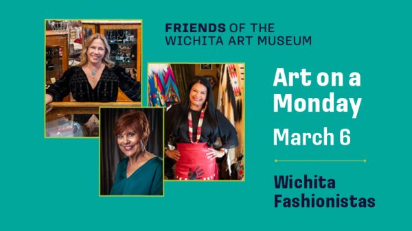 Graphic for Friends of WAM Art on a Monday: Wichita Fashionistas with photos of Allison Baker, Bonnie Bing and Hazel Stabler