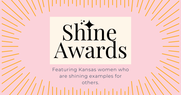 Shine Awards logo with a pink background and gold lines
