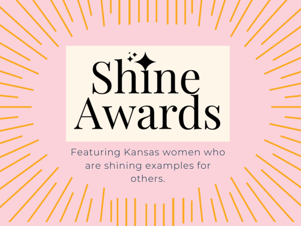 Shine Awards logo with a pink background and gold lines
