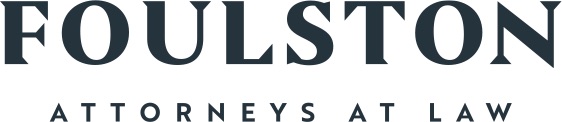 Logo in text with FOULSTON in all caps over Attorneys at Law