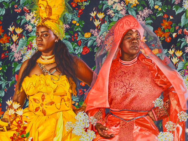 Portrait of Yaima Polledo and Isabel Pozo, 2023. By Artist Kehinde Wiley.
