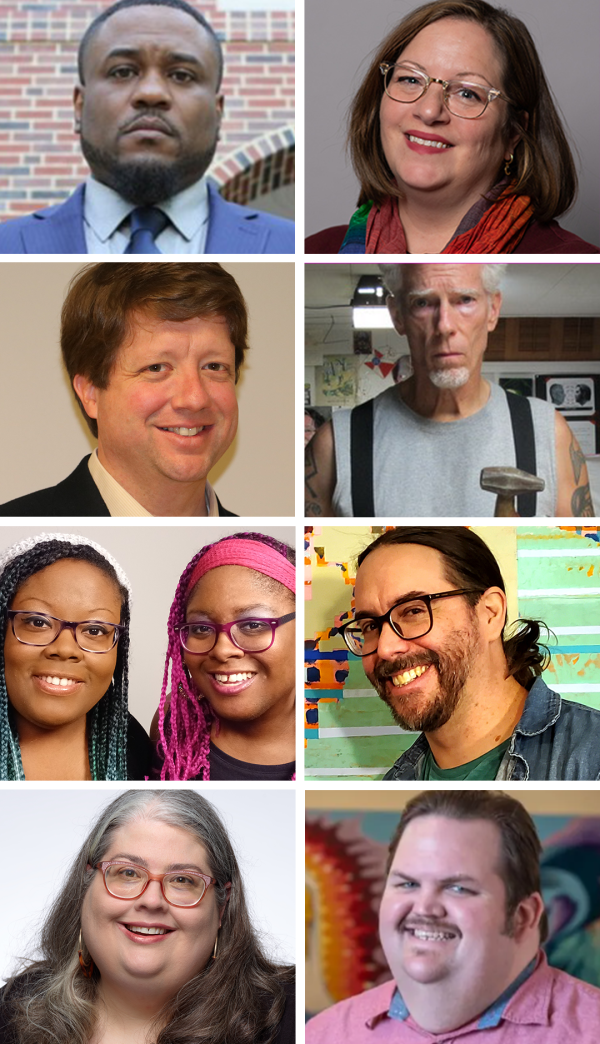 vertical grid of guests for April 2024's Art Chatter