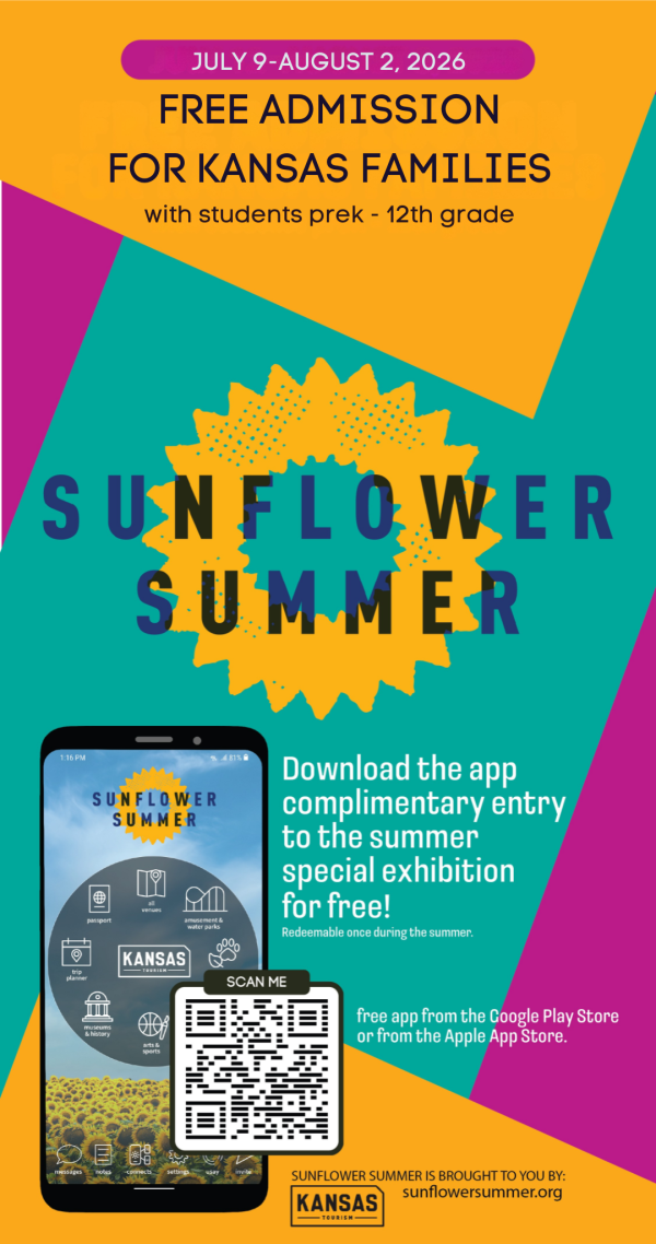alt= Sunflower Summer Program vertical banner, explains how to download Sunflower Summer app to sign up!