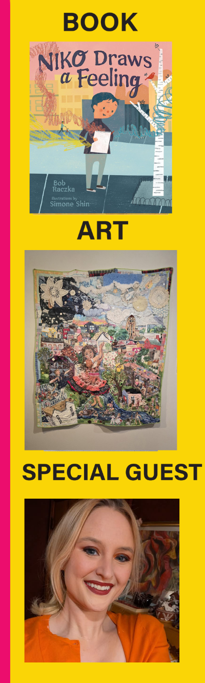alt= StoryTime Yellow Vertical Banner, Book is Bob Razca's