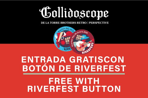 alt= Collidoscope exhibition, Free entry with a Riverfest Button, spanish