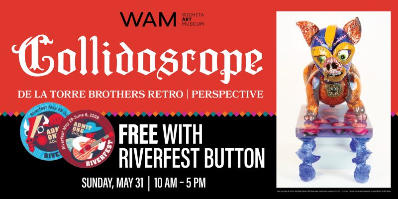 alt= Collidoscope exhibition, Free entry with a Riverfest Button