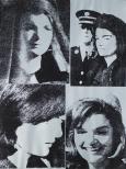 alt= 60's style Warhol, Jackie Kennedy in Black & White