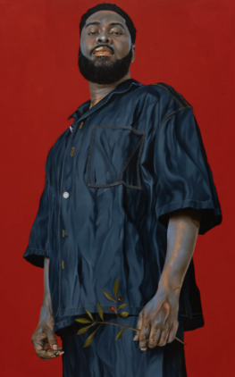 alt=Artwork: Peterson, Robert (American, 1981), The Prophet, 2025. Oil on Canvas, 48 x 30 inches. Wichita Art Museum, Museum purchase, American Art Acquisition Fund established by friends and franchisees of Pizza Hut, Inc. in honor of Dan and Frank Carney