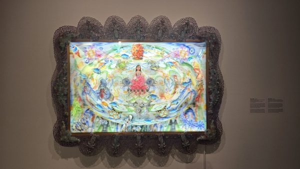 alt= Artwork: Einar and Jamex de la Torre, Miss Mito, 2020. archival lenticular print with resin castings and waterjet-cut aluminum frame, Courtesy of Einar and Jamex de la Torre and Koplin Del Rio Gallery