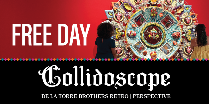 alt= Free day, 'Collidoscope: de la Torre Brothers Retro-Perspective' banner