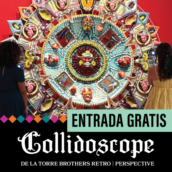 alt= Entrada Gratis, 'Collidoscope: de la Torre Brothers Retro-Perspective' banner